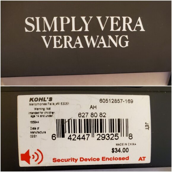 NWT Simply Vera Vera Wang Black Beaded Multi-Strand Layered Necklace - OS - Picture 8 of 8